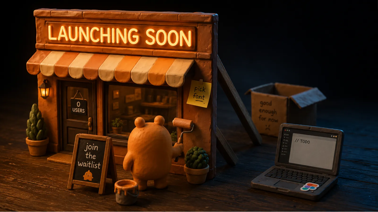 Your side project doesn't need a landing page yet